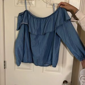 Michael Kors,Denim Blouse,1X